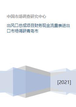 出风口总成项目财务现金流量表进出口市场调研青岛市